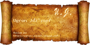 Ugron József névjegykártya