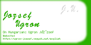 jozsef ugron business card